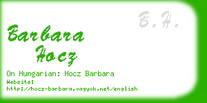 barbara hocz business card